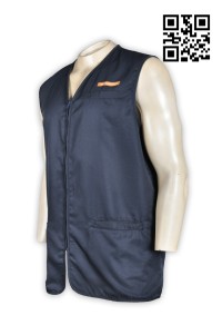 V132訂造背心外套 拉鏈背心外套 連鎖零售行業 名牌扣 護理食品行業背心制服 外套供應商